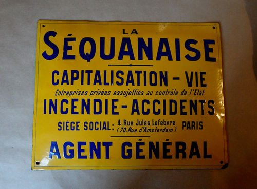 Cartel metálico La Séquanaise