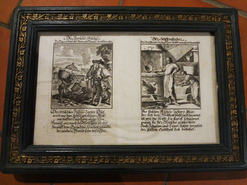 Dos grabados de Weigel de 1698