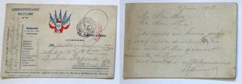 Postal de la Primera Guerra Mundial