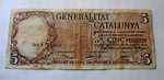 Bitllet de la Generalitat de Catalunya 1936