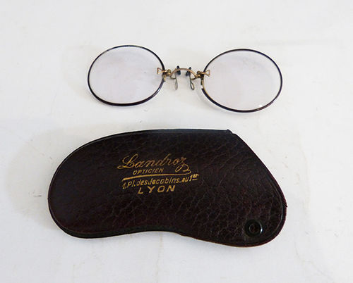 Antique glasses with case