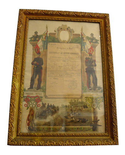 Quadre amb certificat de bona conducta (1908)