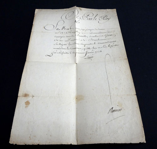 Documento real firmado por Luis XV