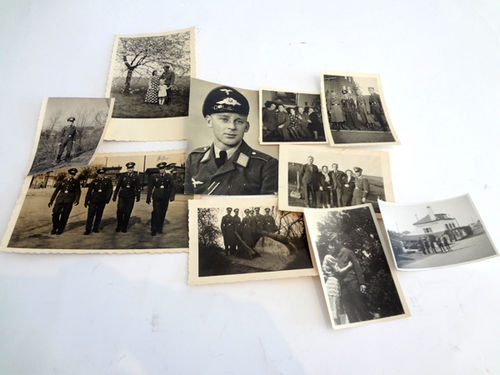 Lote de 10 fotografías de miembros de la Luftwaffe