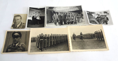 Lote de 7 fotografías de miembros de la Luftwaffe