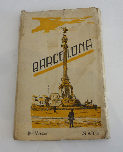 Librito con 20 postales de Barcelona