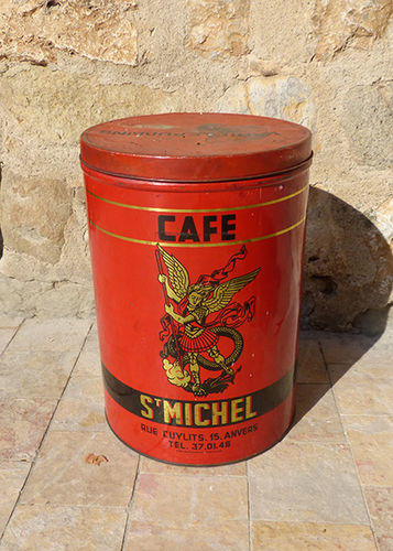 St Michel coffee tin box