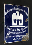 Cartell metàl·lic esmaltat de les assegurances Allianz