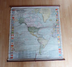 Double world map of the Scarborough house
