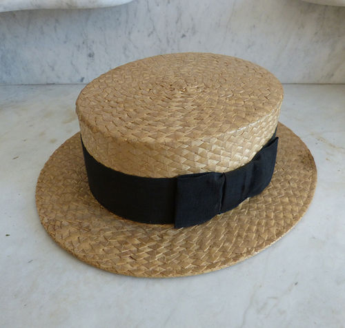Canotier style hat