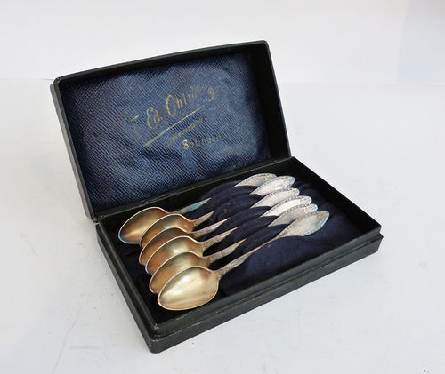 Set of 6 silver spoons