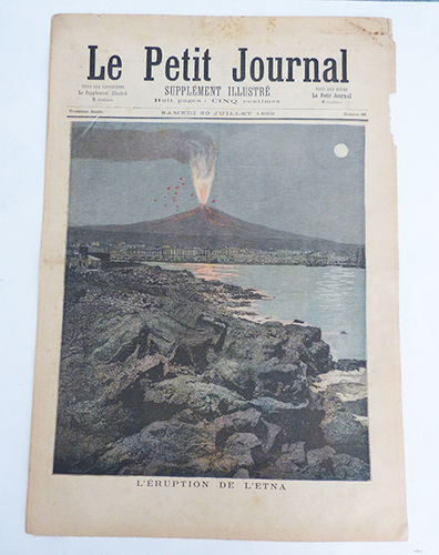 Revista Le Petit Journal amb l'erupció de l'Etna a la portada