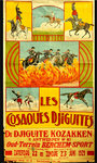 Póster publicitario de 1929 del espectáculo de circo de Les Cosaques Djiguites