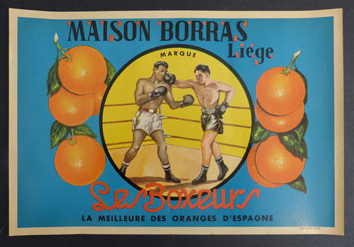 Cartel publicitario de naranjas