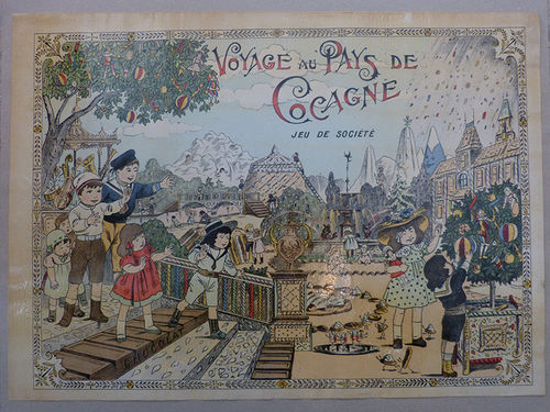 Làmina del joc Voyage au pays de Cocagne (1900-1910)