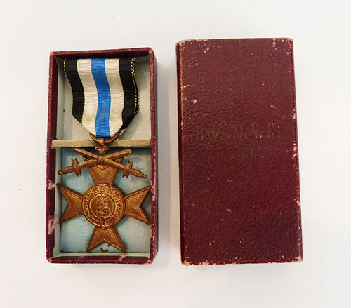 Creu del mèrit militar bavaresa MVK amb capsa
